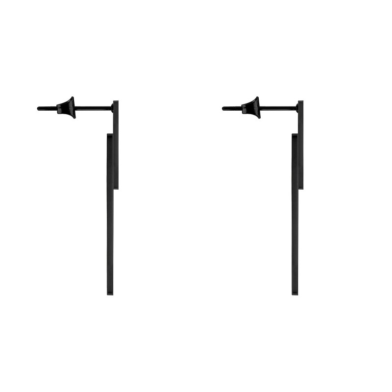 Liebeskind Berlin Ladies’ Stud Earrings, Stainless Steel, Stainless Steel, black