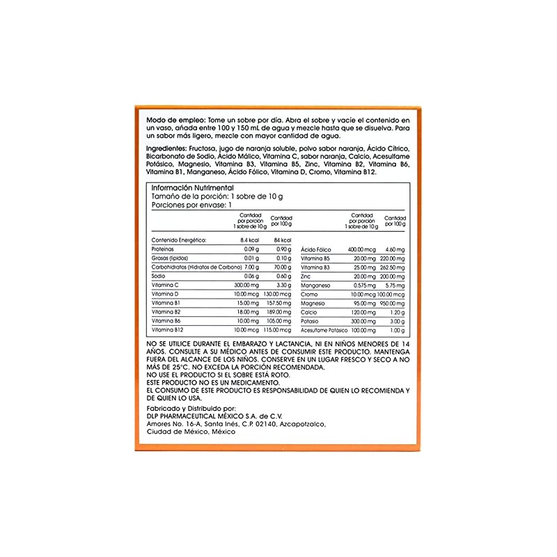 Vitamina C, Vitamina D, Complejo B, Zinc y Antioxidantes Polvo