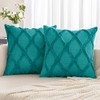 MIULEE Decorative Throw Pillow Covers Teal 18x18 Inch Set of