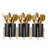 SIEBOLD Black Ceramic Utensil Holder with Metal Frame - Chic