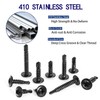 ZAMBASE 100 PCS 410 Stainless Steel #10x3/4 Self Tapping Screws