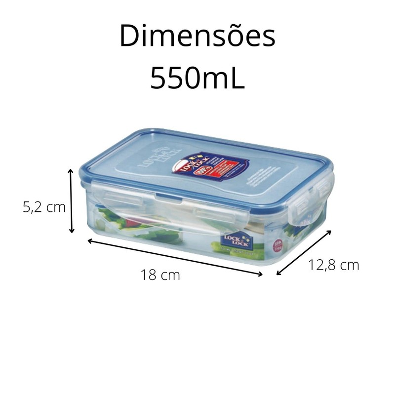 Lock & Lock Food Container 550ml 179 x 127 x