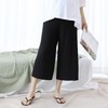 Pleated Wide-Fit Plus Size Maternity Pants Pants Black/L 2ea