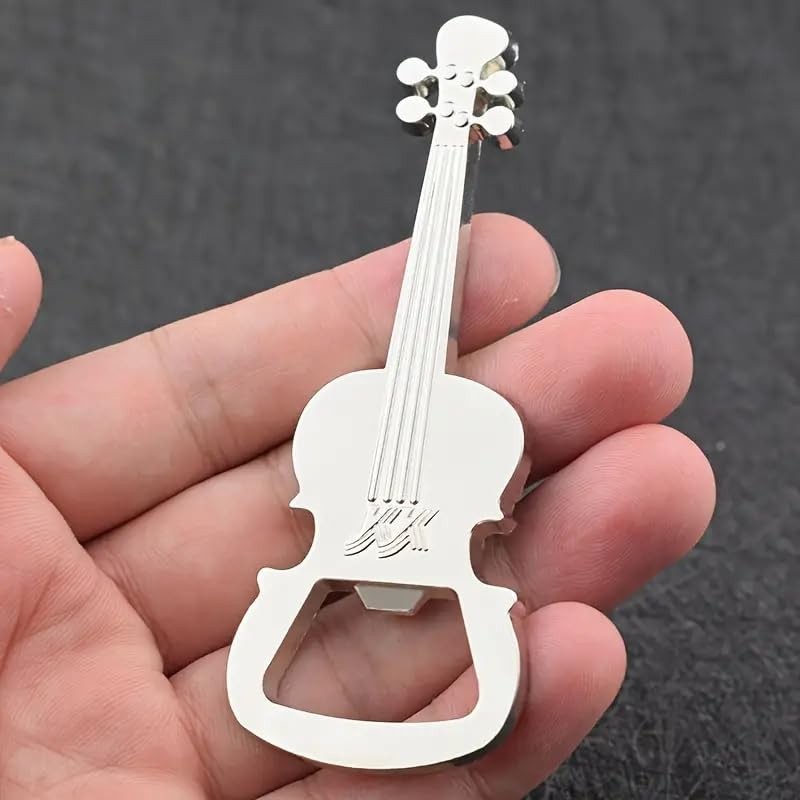 Musician Guitar Silver Bottle Opener