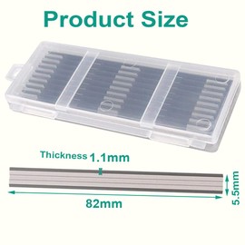 Reversible Electric Planer Blades 82mm, Durable Stainless Steel Planer Blades with Two Cutting Edges, Precision Ground HSS for Makita, Bosch, Hitachi, Professional & DIY Woodworking (10)