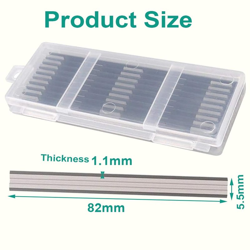Reversible Electric Planer Blades 82mm, Durable Stainless Steel Planer Blades