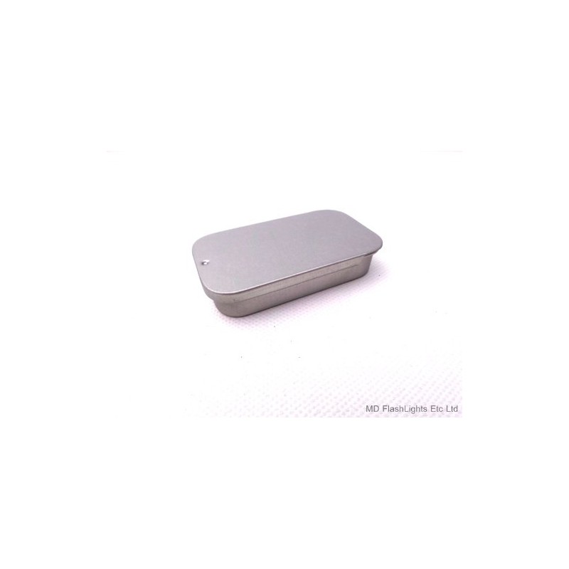 5 x Silver Blank Micro Slip Lid Storage Tins, Bushcraft,