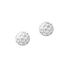 Golf Ball Earrings - Silver