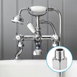 4PCS 1/2 to 3/8 Water Line Adapter for Kitchen Bathroom, Hose Tap Connector for Kitchen, Connector for Water, Tube, Gas, with Sealing Rings