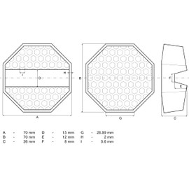 BGS 72109 Rubber Pad for Trolley Jack 70 x 70 x 26 mm