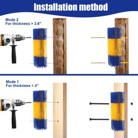 1Pcs Durable Livestock Scratching Brush, Goat Scratcher Brush Full Massage Grooming Brushes with 8 Screws for Cow, Cattle,Horse,Goat,Pig (Yellow, 1 Pack)