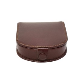 Real Leather Coins Tray Wallet Small Size Spare Change Holder HLG5RT (Brown)