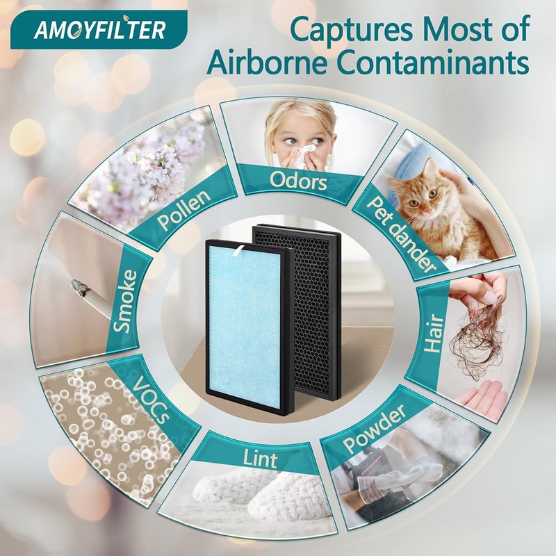AMOYFILTER 2 Pcs HP8 Replacement Filter Compatible with Simpure HP8