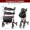 ProTraverse Foldable Rollator Walker with Seat, Standard Height Lightweight Rollator