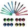 YONGRONGHE 12 Sets Aluminum Dart Shafts Dart Wings Metal Medium