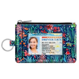 Fintie Zip ID Case Card Holder, Slim Coin Purse Wallet RFID Blocking Change Pouch with Key Chain