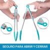 Naymon 3pz Pinzas Tenaza Utensilio Cocina Silicon Acero Inoxidable