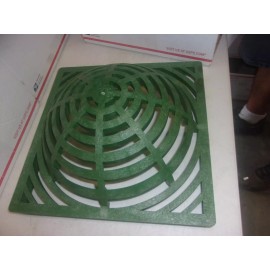 NDS  12" X 12" Square Catch Basin Atrium Grate Green 1280