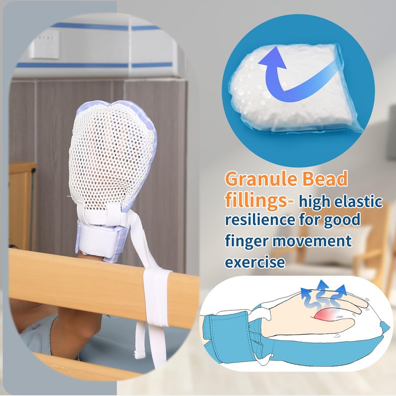 Ehucon dementia hand restraints bed gloves,medical holding mittens for Patients