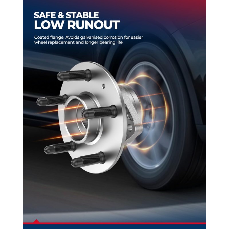 KAX 513334 1PC Front Wheel Hub Bearing Compatible with Infiniti