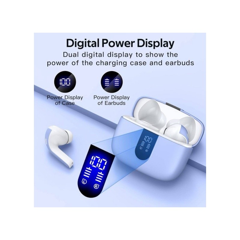 TAGRY Bluetooth Headphones True Wireless Earbuds(Purple