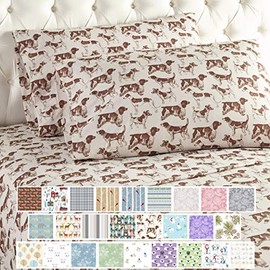Thermee Micro Flannel Sheet Set, Twin, Dog Pack