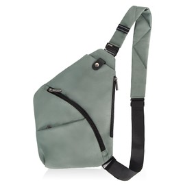 OSOCE Shoulder Bags Men's Waterproof Mini Bum Bag Multiple Pockets Shoulder Bag Anti-Theft Sling Bag Crossbody Bag Backpack for Men and Women Father's Day Gift, gray, 2.0 dark grey S