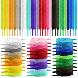 ISUSSER 30 Pairs Flat Colored Shoe Laces, 31" 40" 47" 54" Shoelaces Shoe Strings for Sneakers Boots Skate Shoes Sport Shoes