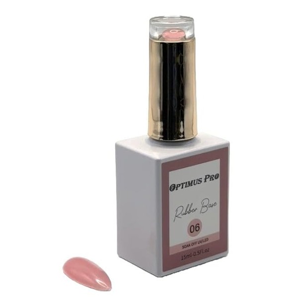 Optimus Pro Rubber Base soak off UV/LED 15ml/0.5oz - 06