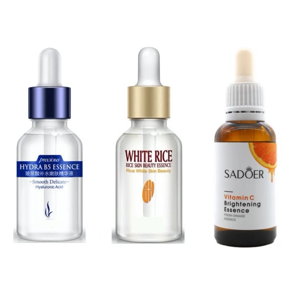 Kit De 3 Sueros Serum Facial Ácido Hialurónico Vitamina C