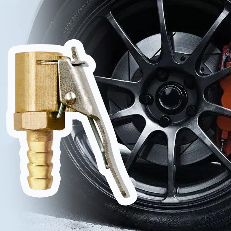 D.B.J 2pcs 6mm Car Air Pump Thread Nozzle Adapter Tire