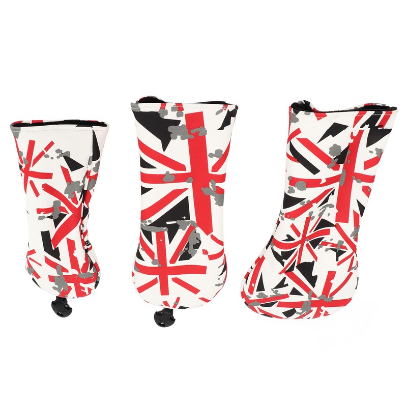3Pcs Golf Club Head Cover Oxford Cloth British Flag Golf