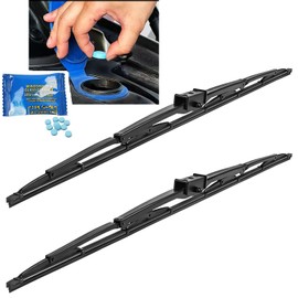2Pcs 32" Heavy Duty Windshield Saddle Mount Wiper Blade Replacement for Motorhome Recreational Vehicle RV and Bus with 20 Pieces Car Concentrated Washer Tablets 27mm 23mm.
