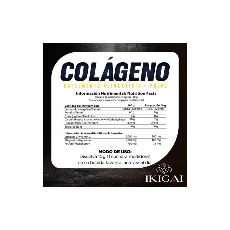 Ikigai Colágeno En Polvo - Suplemento En Bolsa