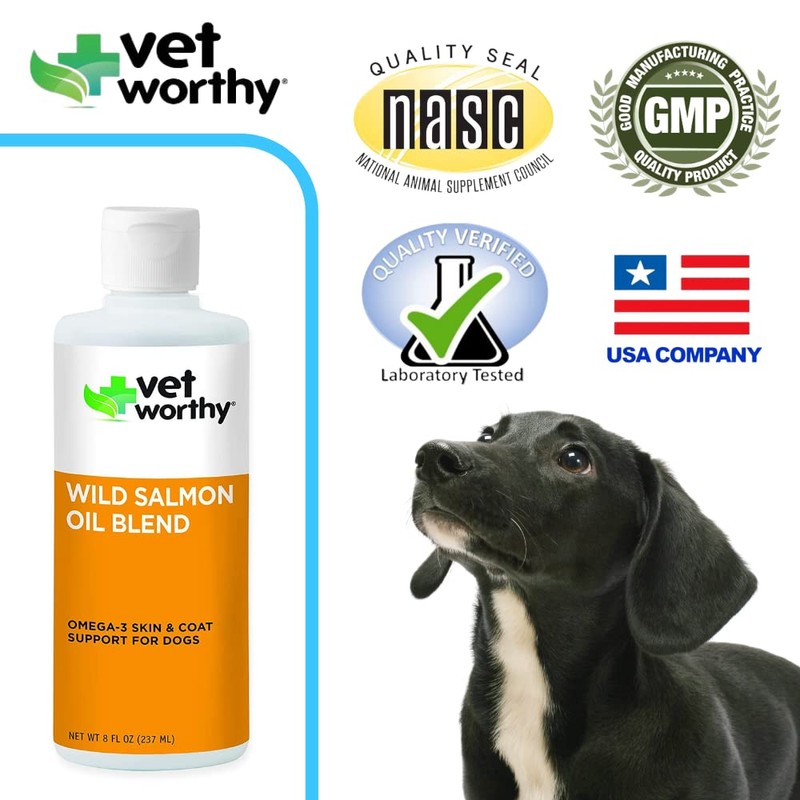 Vet Worthy Wild Alaskan Salmon Oil Blend for Dogs -