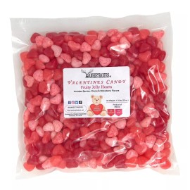 YANKEETRADERS® Fruity Jelly Hearts, 3 Flavors: Strawberry, Cherry, Fruit - 30 Ounce