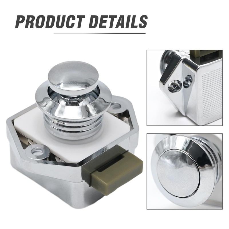Hoypeyfiy 10pcs Push Button Drawer Door Latch Catch Cupboard Door
