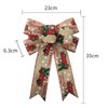 MOIHSING 2 Pcs Christmas Wreath Bows 9x13.8 Inch, Merry Christmas