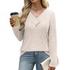 SAMPEEL Sweaters for Women Long Sleeve Shirts V Neck Tops