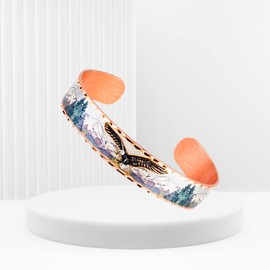 FRONT LINE JEWELRY Copper Eagle Cuff Bracelet – American Eagle Jewelry for Men & Women | Freedom-Inspired Patriotic Gift