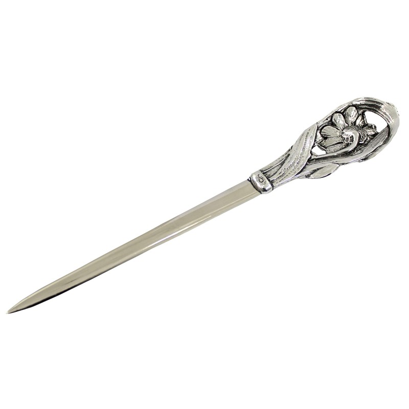 Cavagnini, Elegant Stainless Steel Pewter Letter Opener with Gift Box