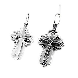 NKlaus Pendant Jesus Cross 925 Silver Orthodox Pendant Faith Symbol K06