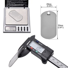 Paialco Stainless Steel Military Dog ID Tags, 12pcs