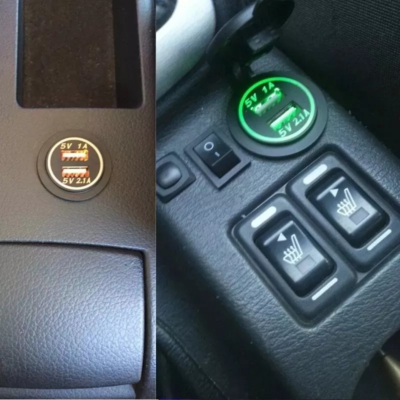 Dolores 12v 2.1a Para Cargador Iluminado Usb Doble Salida Coche
