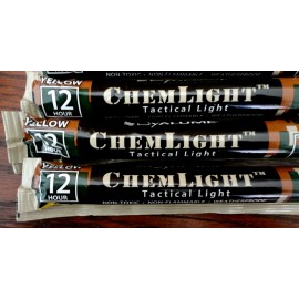 10 CyaLume ChemLight Yellow Tactical 6" Light Stick 12Hour Emergency Expire 6/24