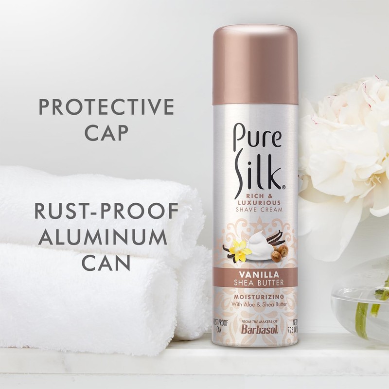 Pure Silk Vanilla Shea Butter Spa Therapy Shave Cream for