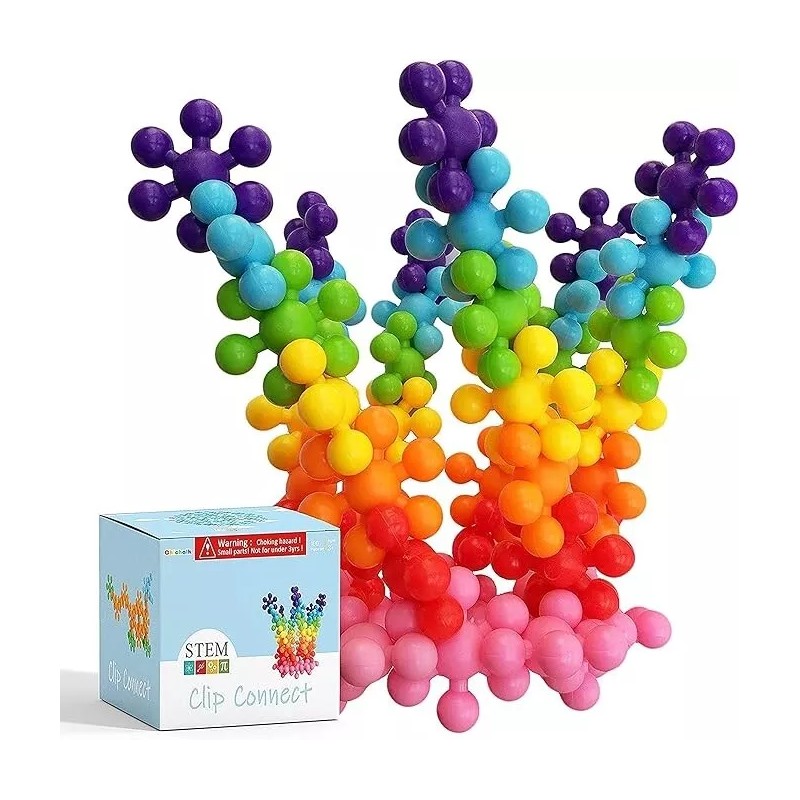 Chichalk Clip Connect 100 Pieces | Diameter 1.5" Interlocking Solid