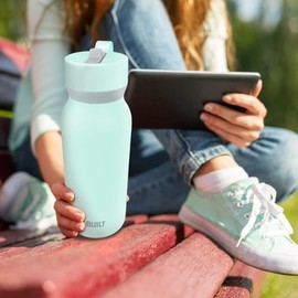 Built 32oz Cascade Bottle with Wide Mouth Straw Lid and Filter Mint