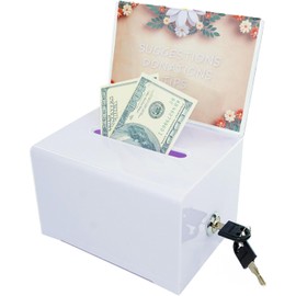 SHUMEI The suggestion box with a locked donation box is very suitable for donation, voting, bars, associations, and school voting