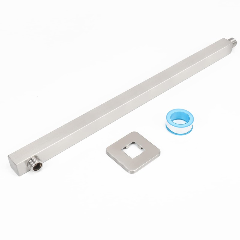 HarJue Shower Arm, Rain Shower Head Extension Extender, With Flange